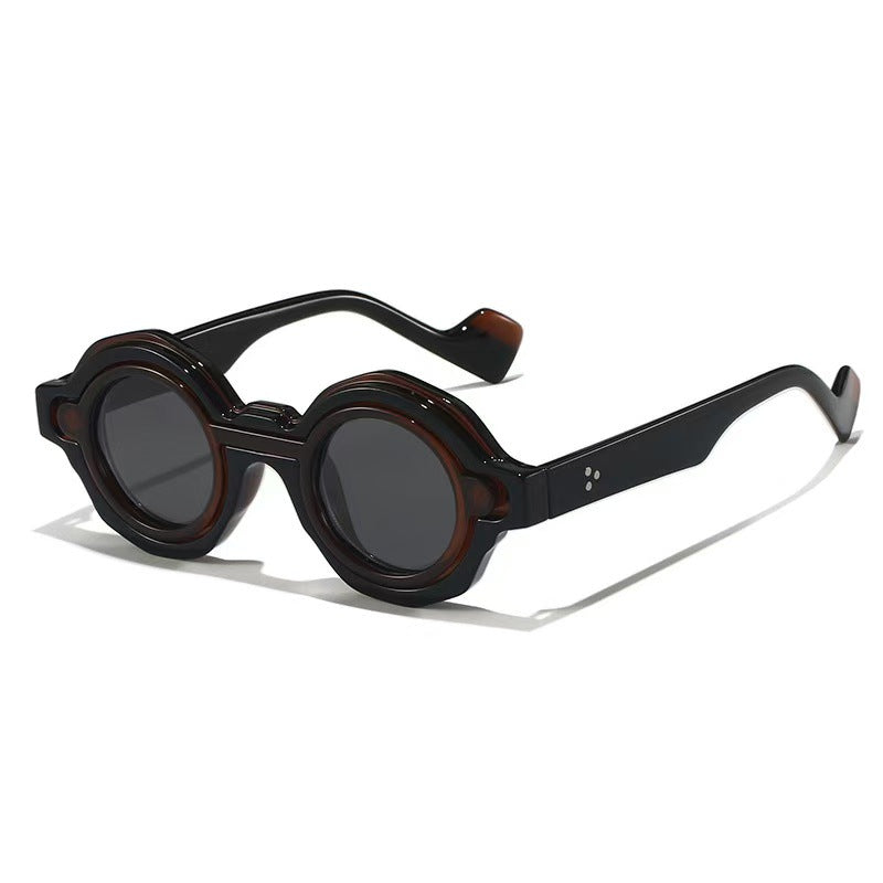 Dame Solbriller Rund Design Moderne 9