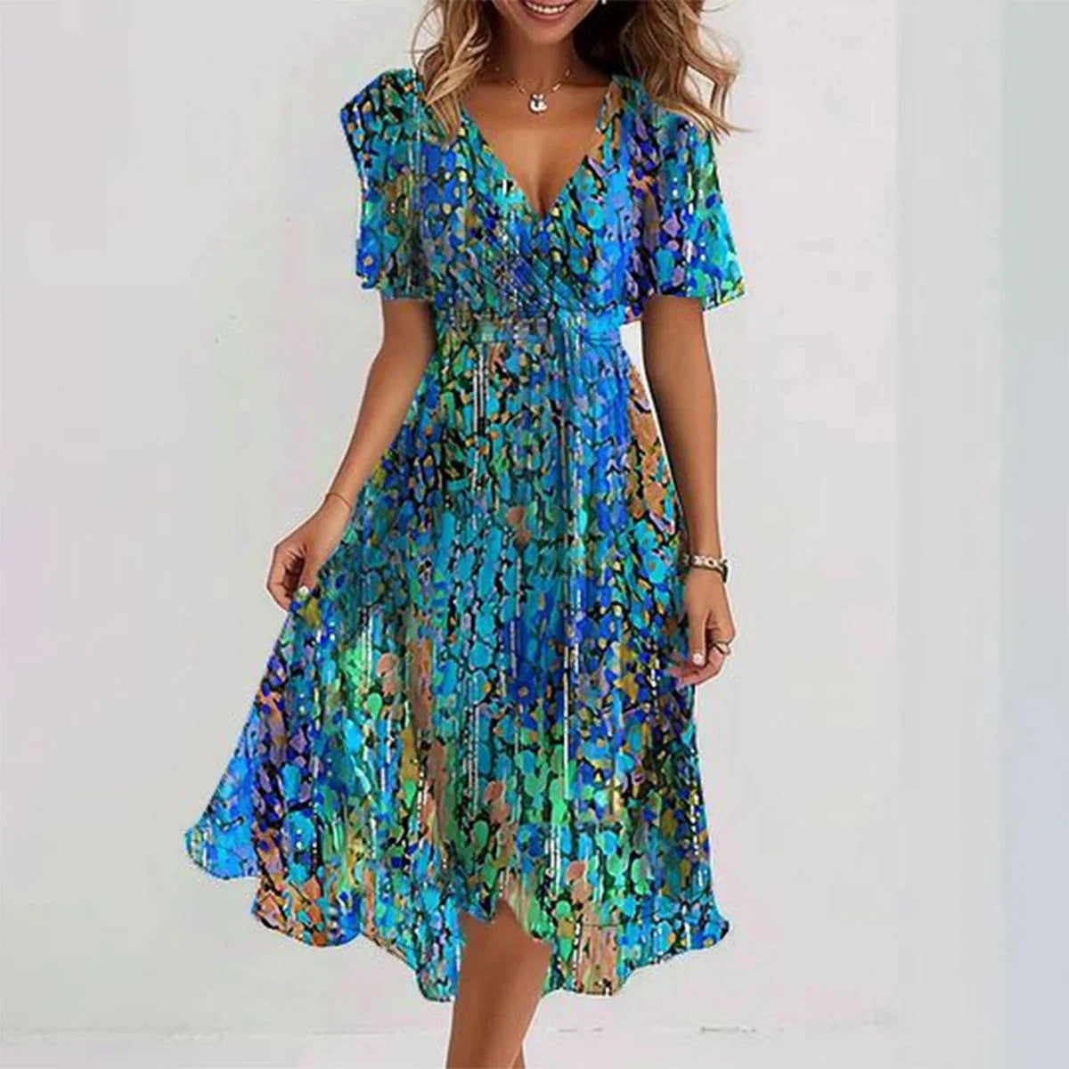 Dame Sommerkjole Flytende Design for Varme Dager 1