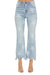 Dame Straight Jeans Høy Midje Stjerneprint Lys Denim 0