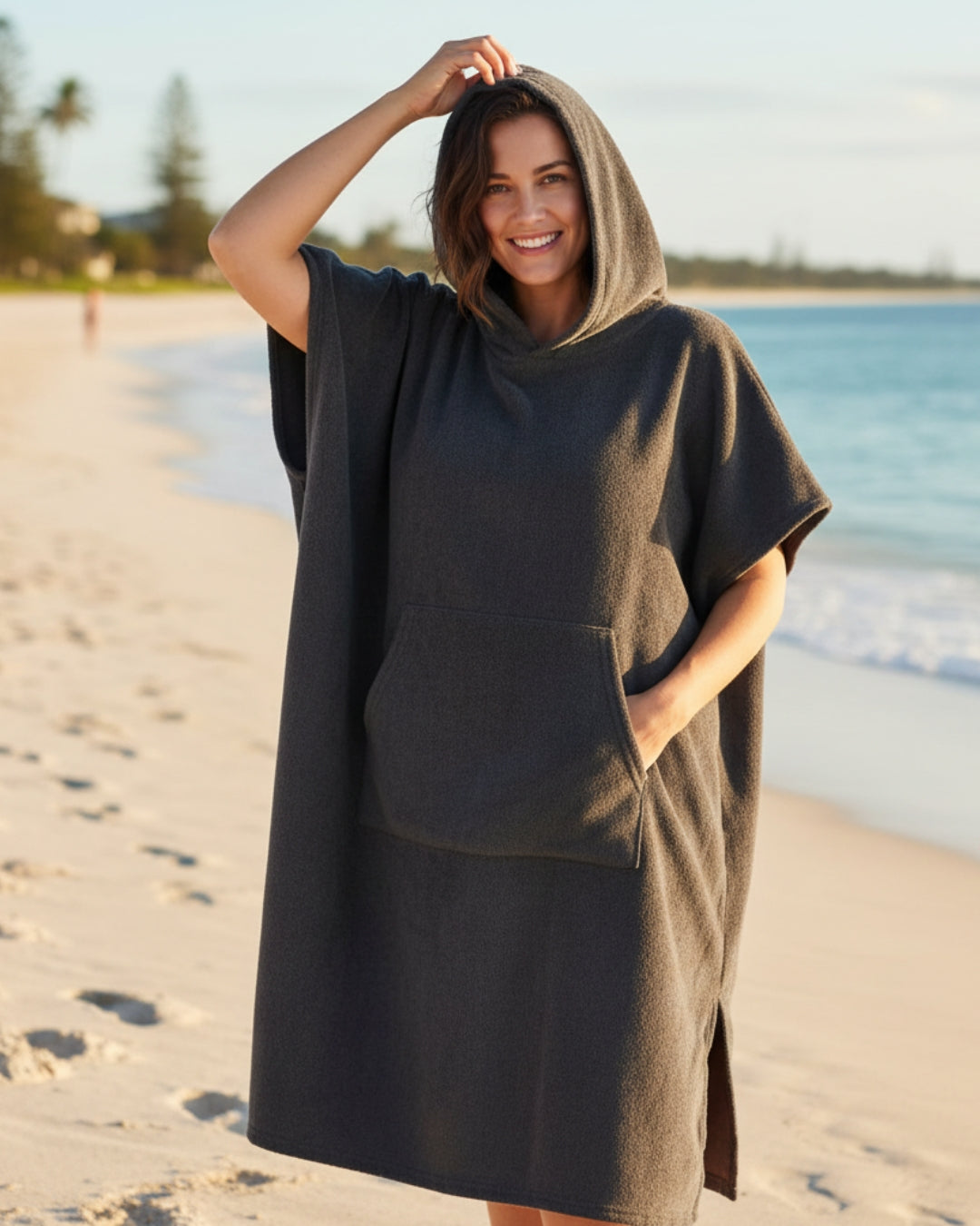 Dame Strand Poncho Kjole 6