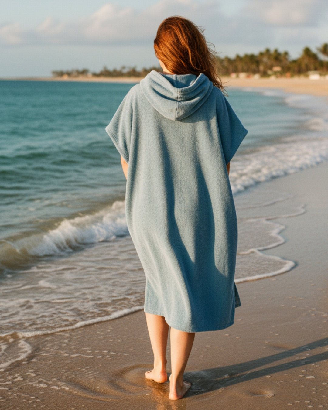 Dame Strand Poncho Kjole 8