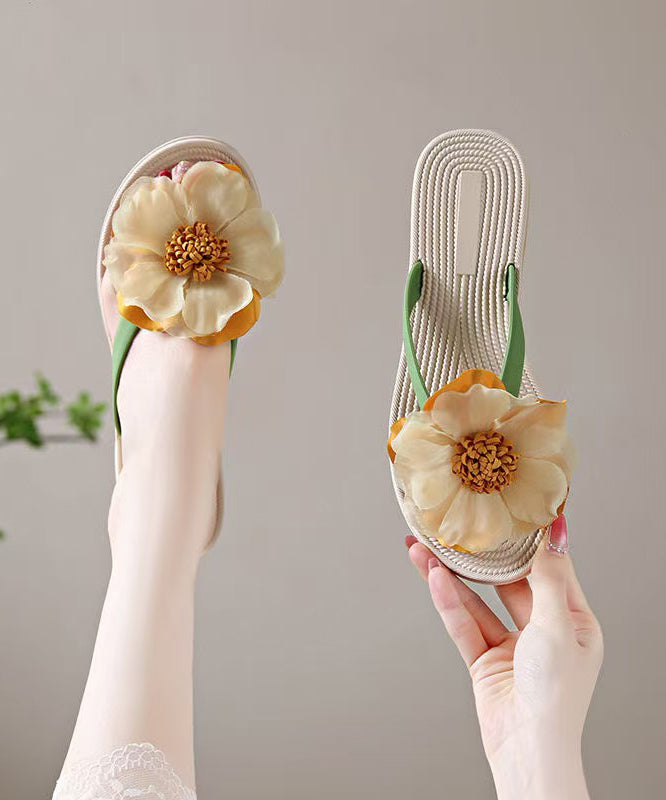 Dame Strandflipflops Med Blomstermønster 0