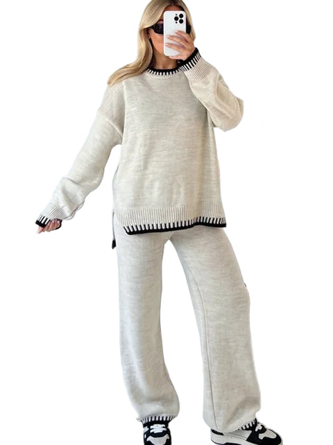 Dame Strikkedress Komfortabel Casual Stilig 0
