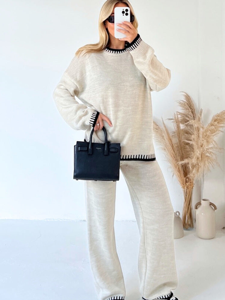 Dame Strikkedress Komfortabel Casual Stilig 1