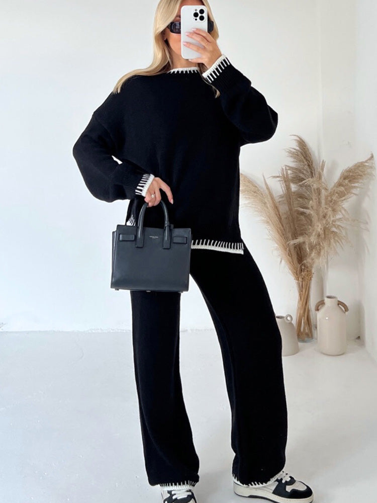 Dame Strikkedress Komfortabel Casual Stilig 3