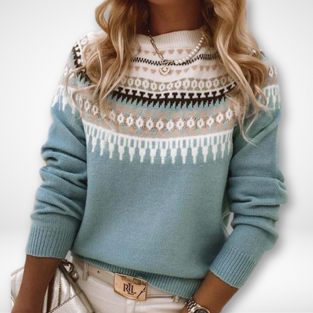 Dame Strikkegenser Nordisk Design Myk Strikk 1