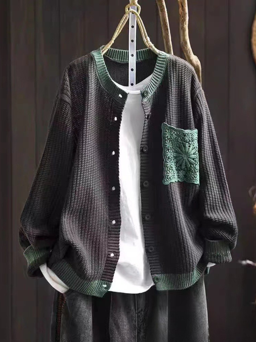 Dame Strikket Cardigan med Lommer - Klassisk og Komfortabel Stil 6