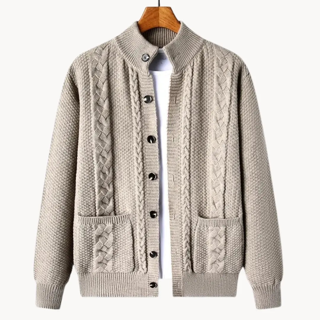 Dame Strikket Genser Klassisk Stil 2