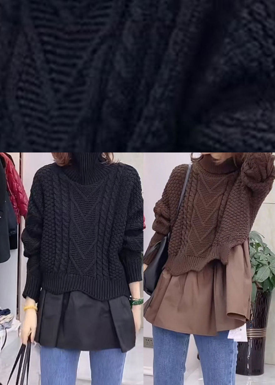 Dame Strikket Turtleneck Genser 4