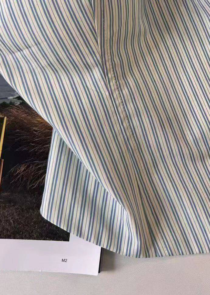 Dame Stroppeløs Topp med Rysjer og Stripemønster 3