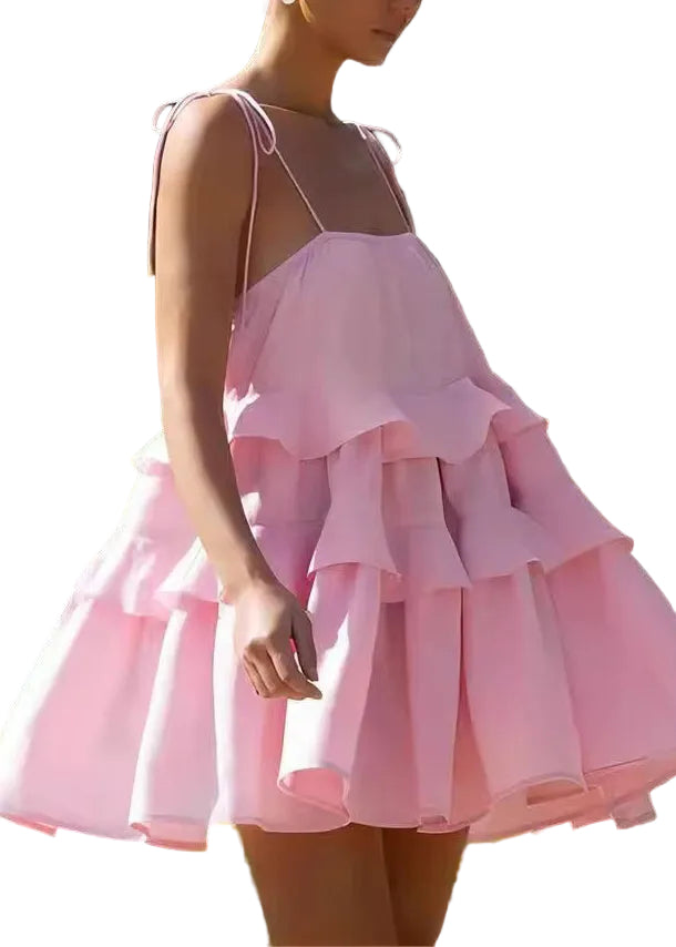 Dame Sundress med Volanger Sommerstil 0