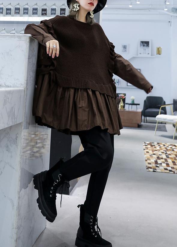 Dame Sweatshirt Chunky Strikket Høststil 0