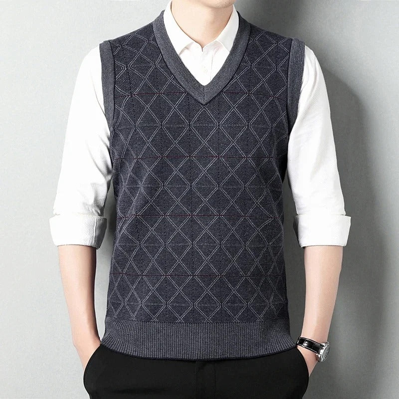 Dame Tank Top Strikket Myk Ull Avslappet Stil 3