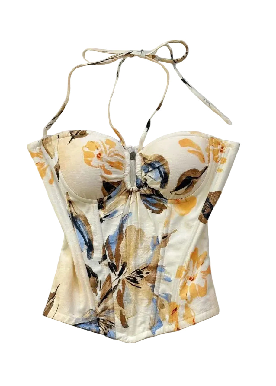 Dame Tanktop med Snøretrykk Moderne Stil 0