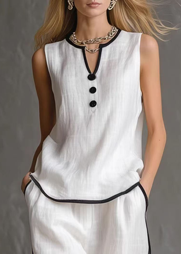 Dame To-delt Sett V-hals Patchwork Stil 3