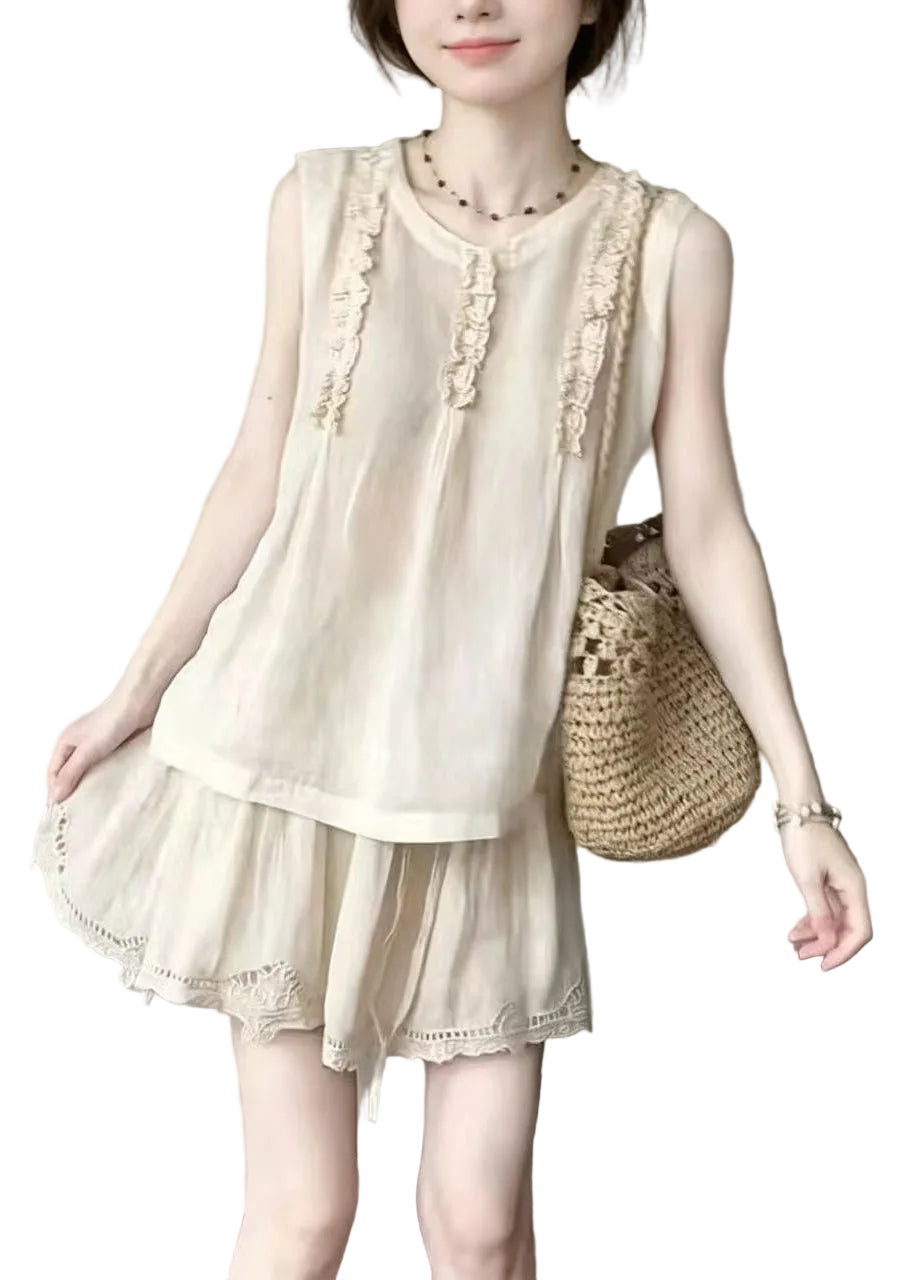 Dame To-delt Sett Vintage Stil Rysjer 0