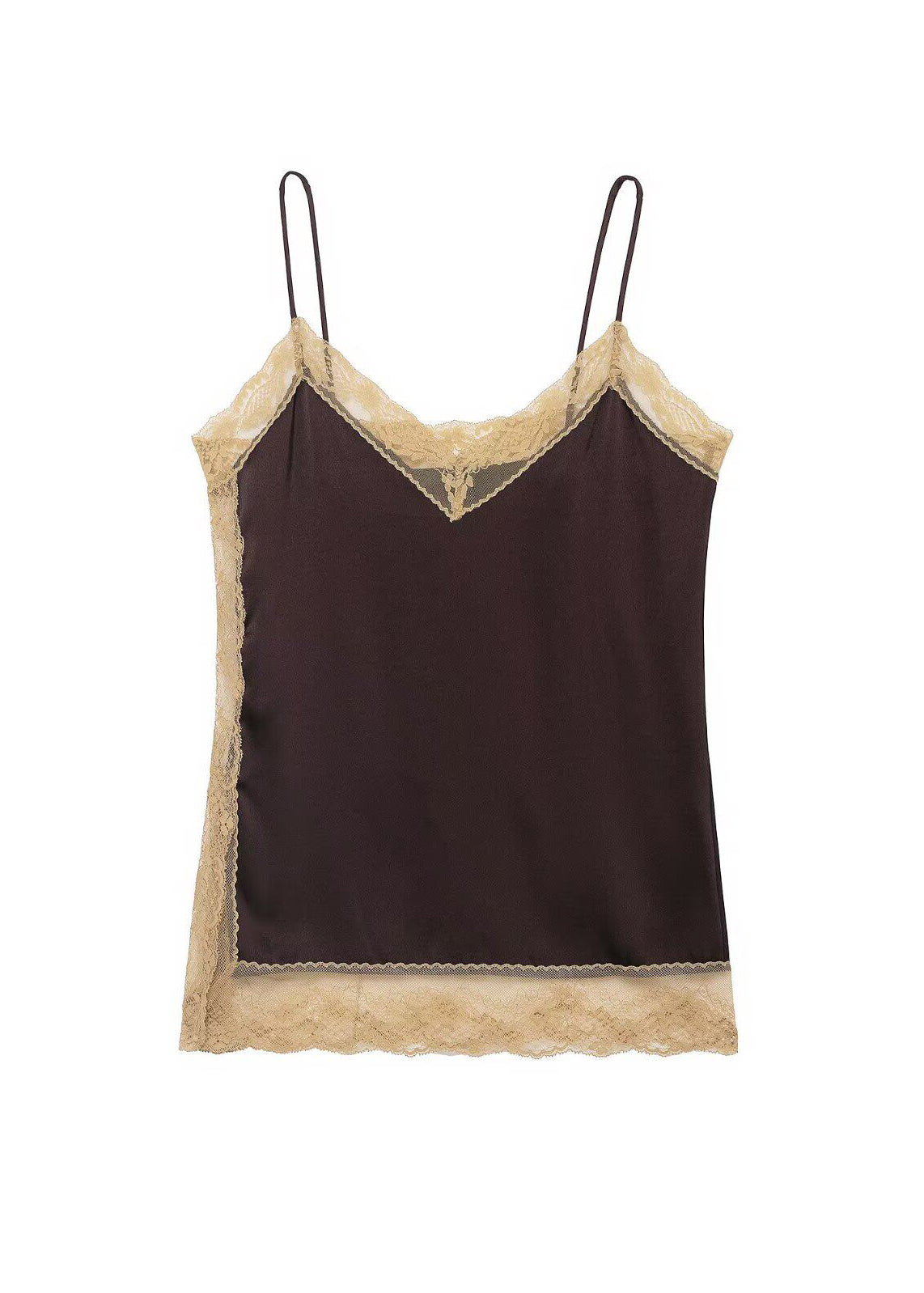 Dame To-delt Sett med Blondepatchwork og Sommerstil 2