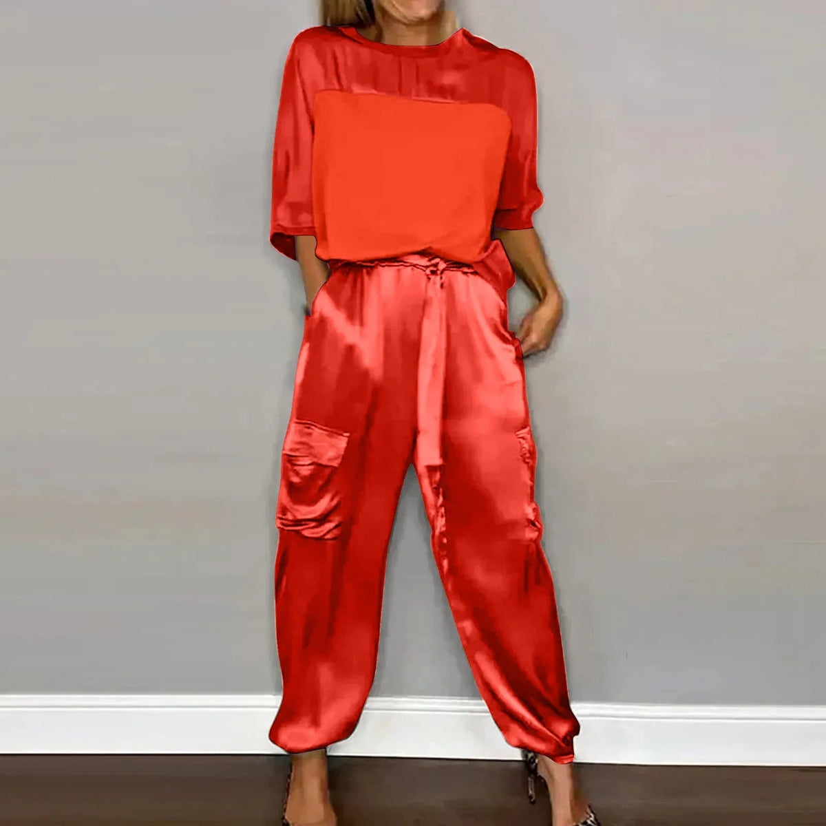 Dame Todelt Dress Løs Passform 2