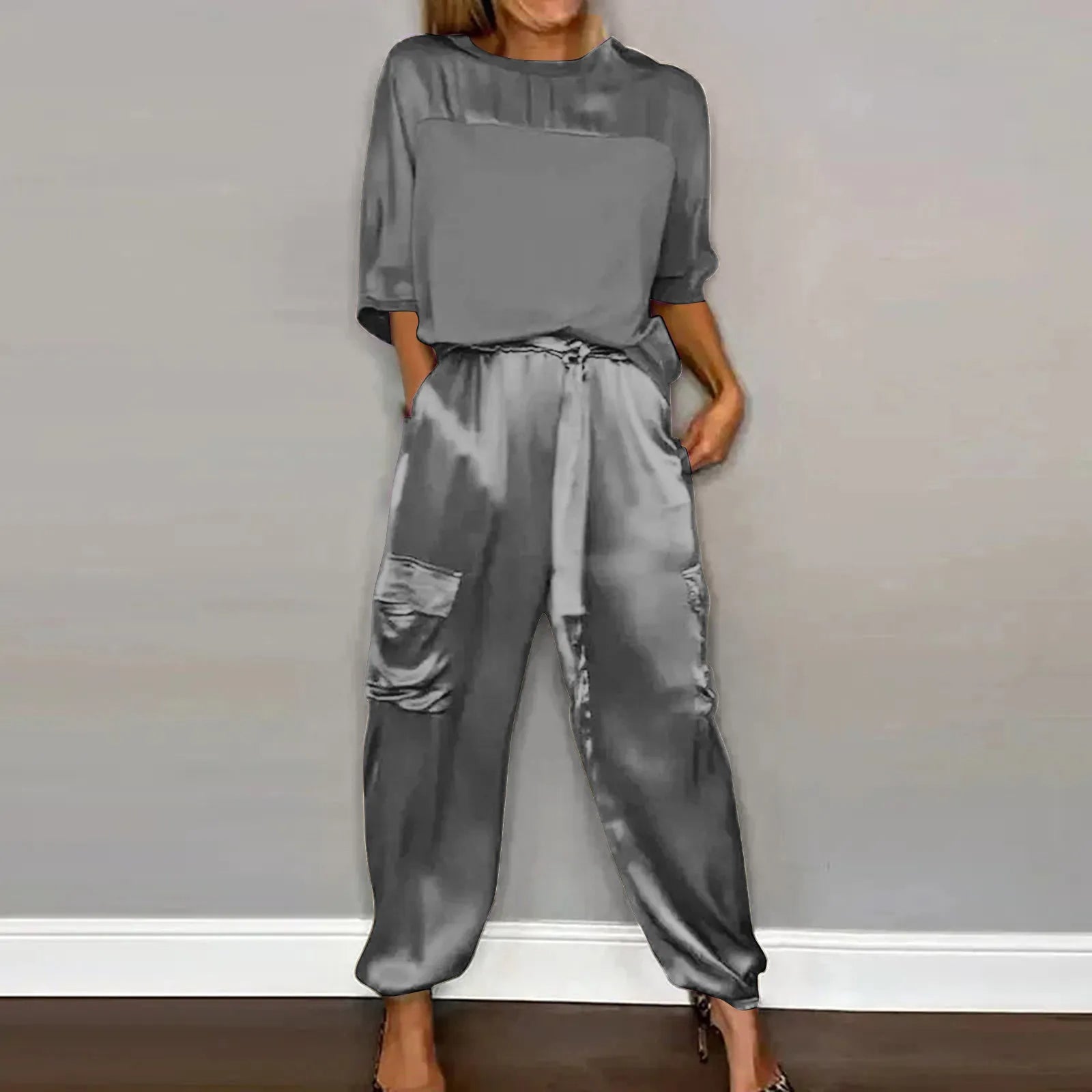 Dame Todelt Dress Løs Passform 5