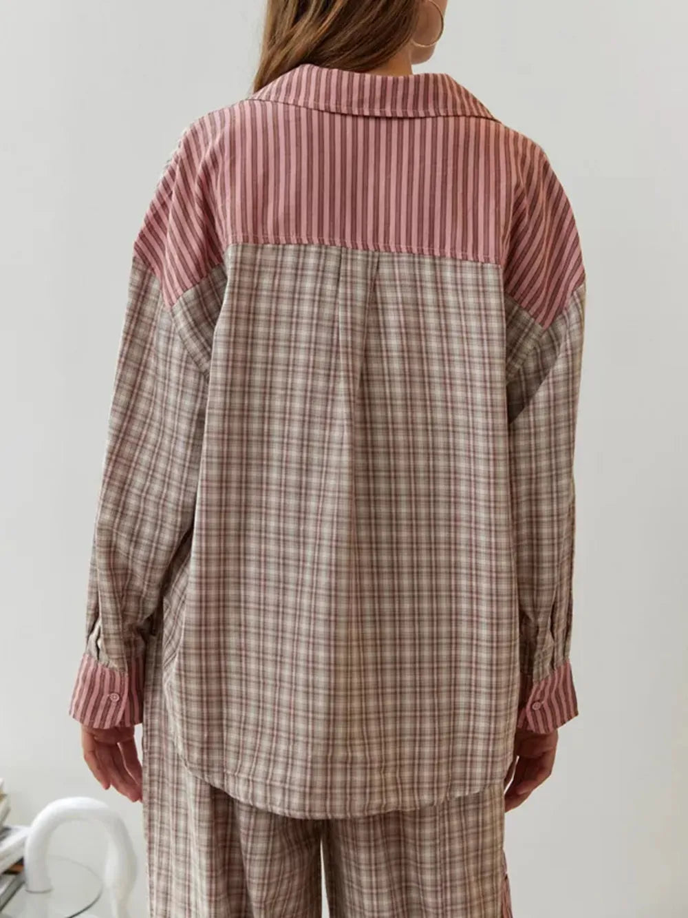 Dame Todelt Pyjamassett Komfortabel Design 6