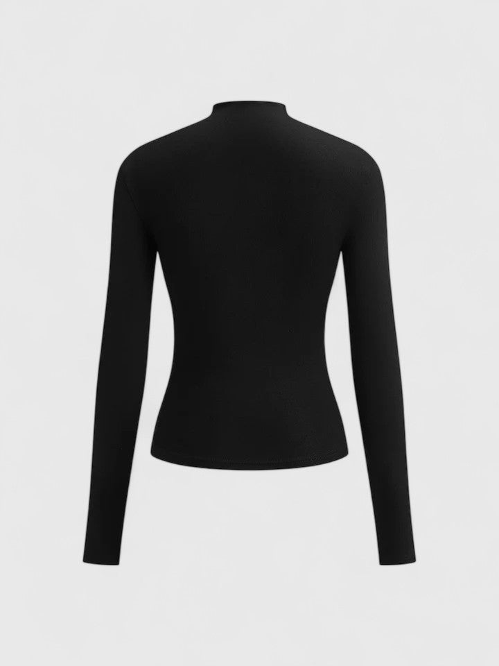 Dame Topp Plissert Design Ståkrage Lange Ermer 6
