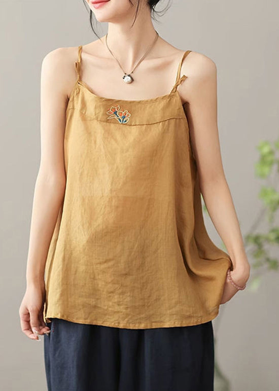 Dame Topp Spaghetti Stropper Brodert Sommerstil 2