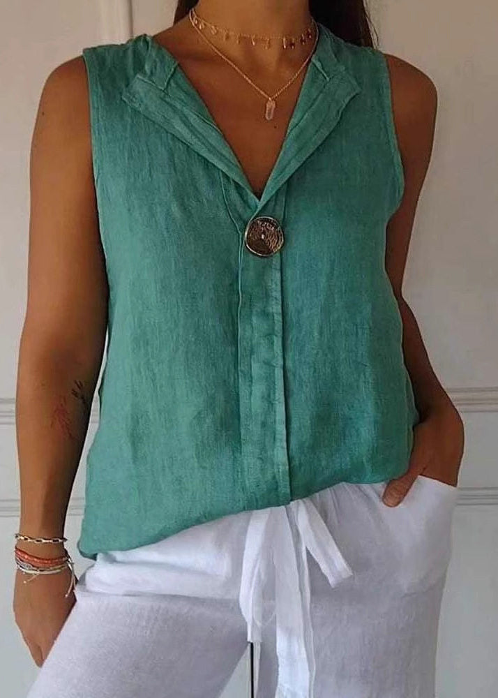 Dame Topp V-hals Patchwork Design 4