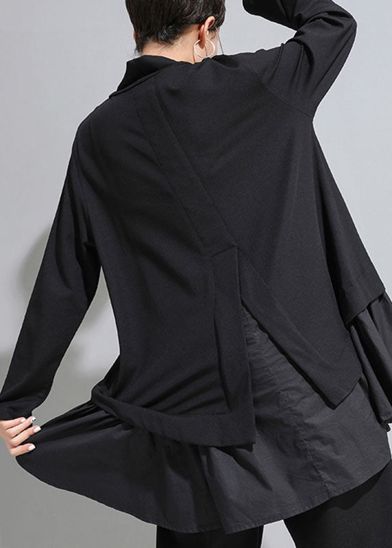 Dame Topp med Asymmetrisk Design og Rysjer 3