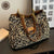 Dame Tote Bag Leopardtrykk Lettvekt Canvas 2
