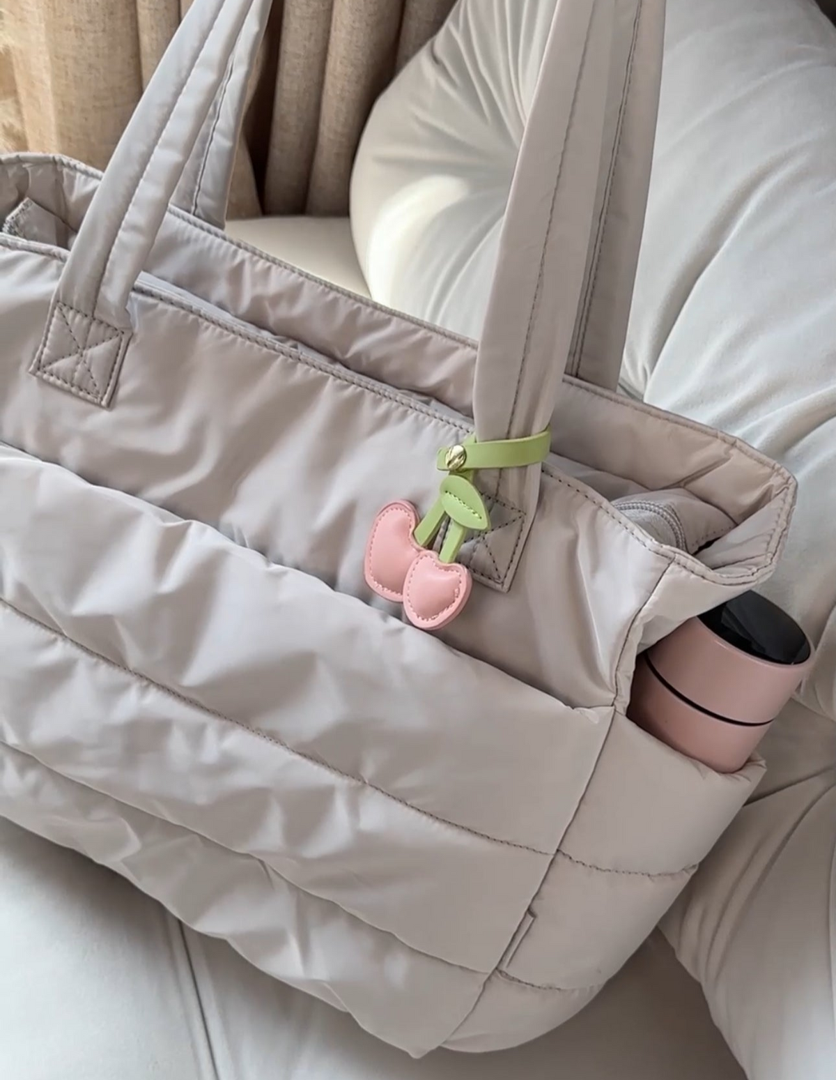 Dame Tote Bag Puffer Design Romslig 3