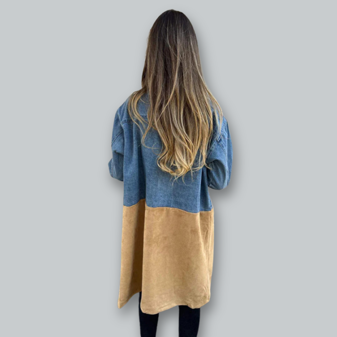 Dame Trench Coat To-farget Denim 1