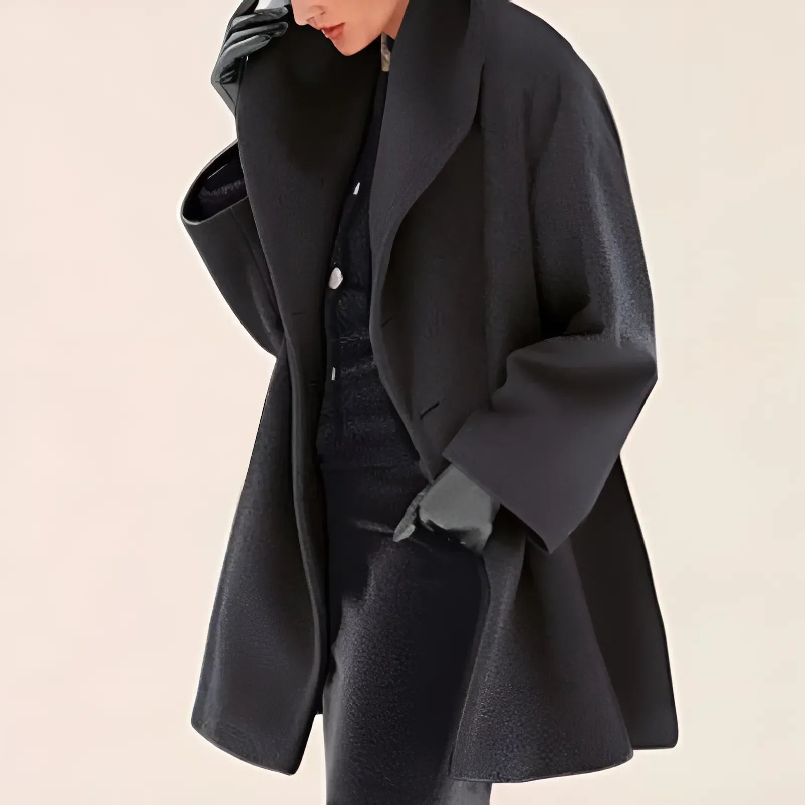 Dame Trench Mantel Vinter Design Høykvalitets Stoff 4