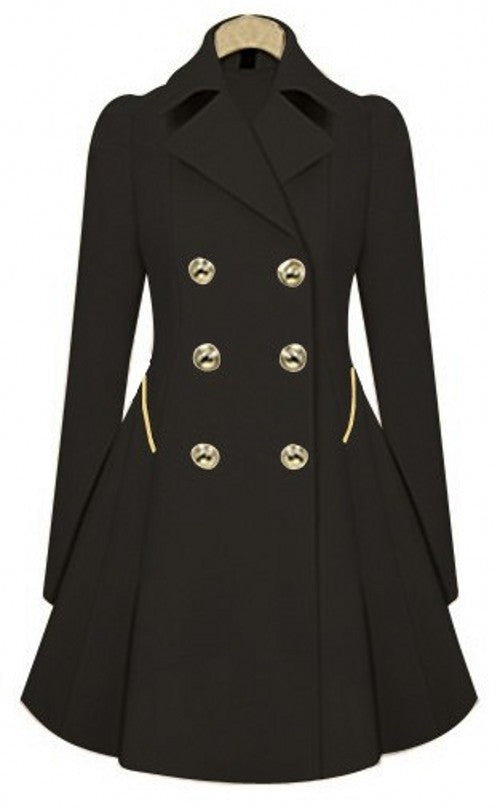 Dame Trenchcoat Klassisk Stil 3