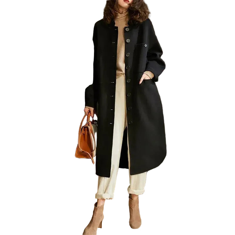 Dame Trenchcoat Lang Stil 0
