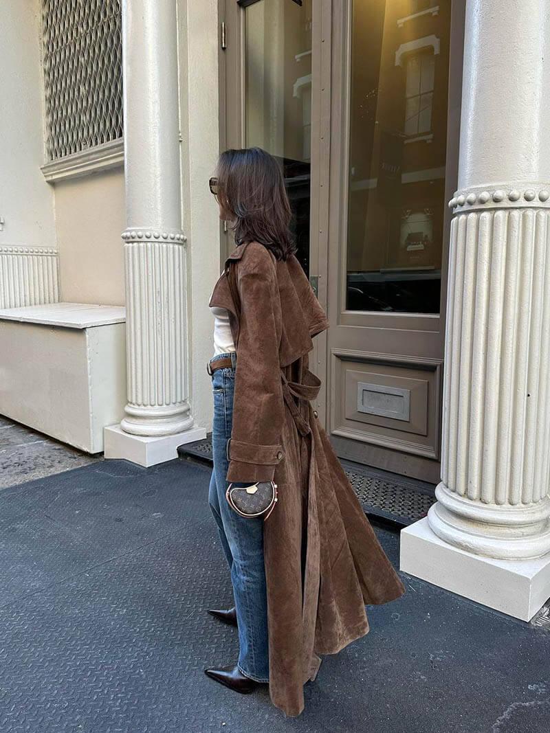 Dame Trenchcoat Skreddersydd Silhuett 2