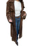 Dame Trenchcoat Suède Look Midi Med Belte 0