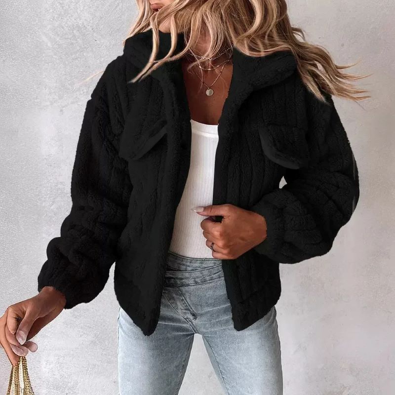 Dame Trucker-jakke med Ribbet Design 4