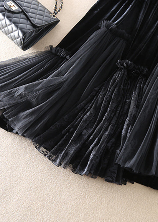 Dame Tulle Skjørt Patchwork Design 3