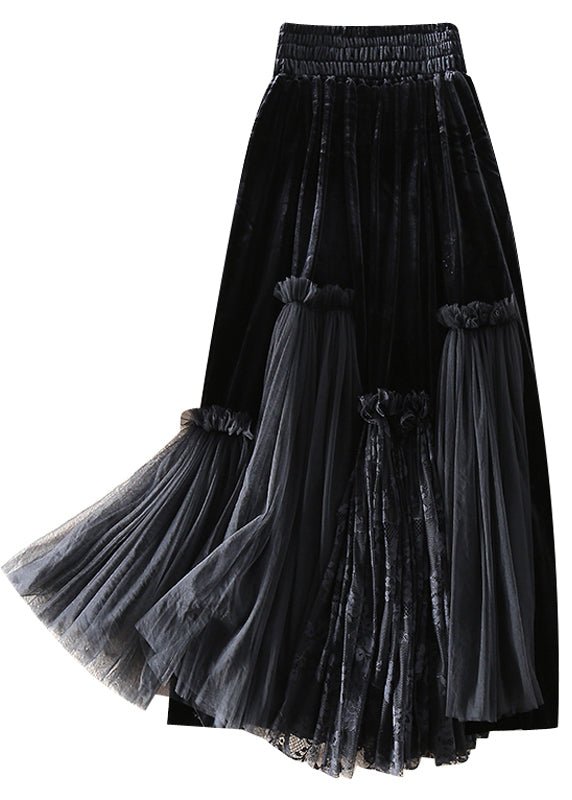 Dame Tulle Skjørt Patchwork Design 4