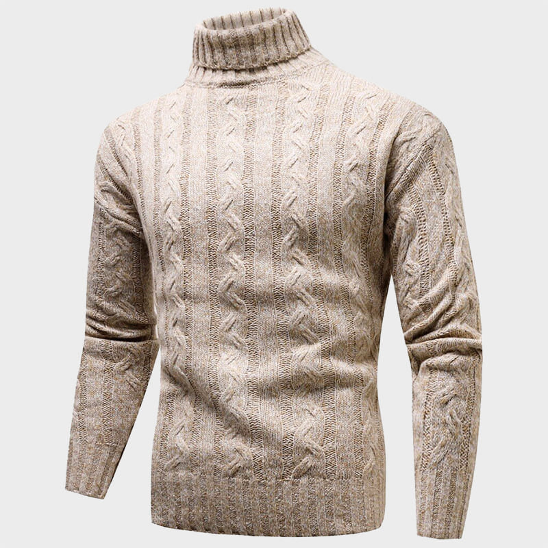 Dame Turtleneck Genser Kabelstrikket Design 2