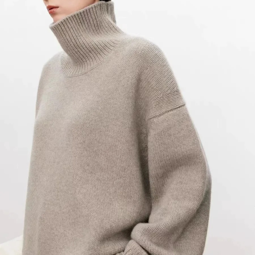Dame Turtleneck Genser Klassisk Stil Allsidig 0