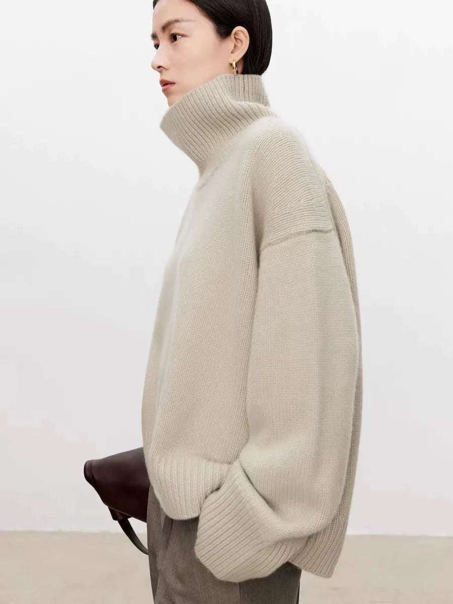 Dame Turtleneck Genser Klassisk Stil Allsidig 7