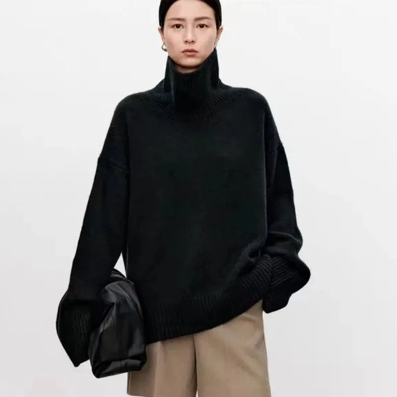 Dame Turtleneck Genser Klassisk Stil Allsidig 8