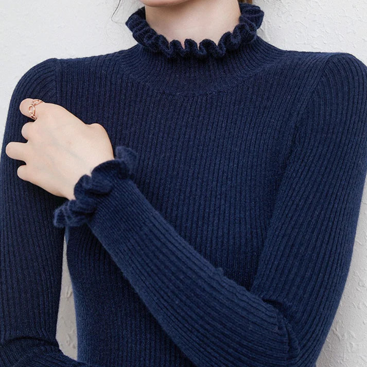 Dame Turtleneck Genser Med Sofistikert Design 4