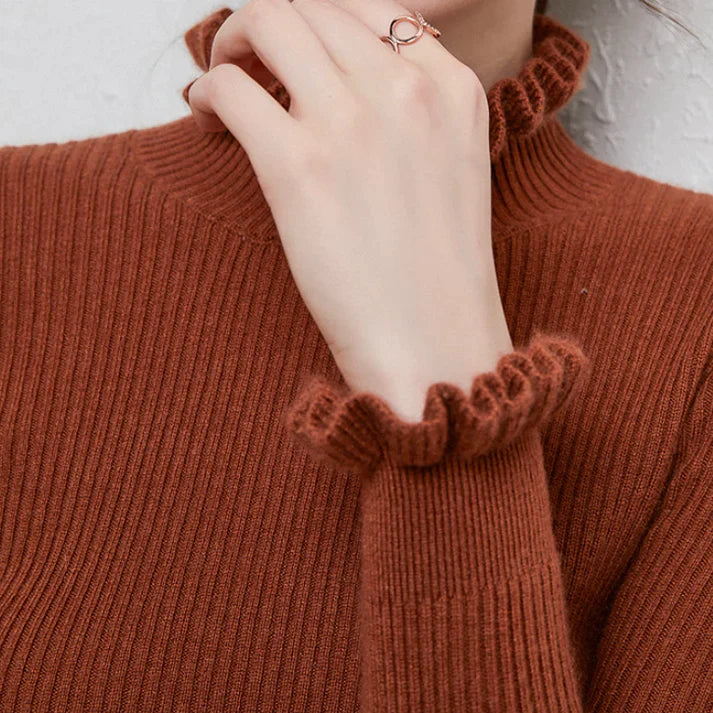 Dame Turtleneck Genser Med Sofistikert Design 6