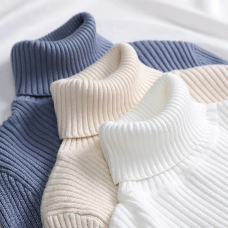 Dame Turtleneck Genser Strikket Ullblanding Myk 0
