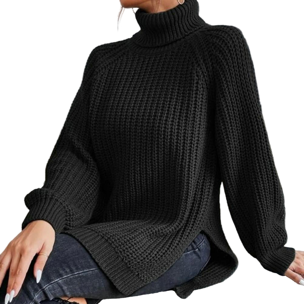 Dame Turtleneck Genser i Bomull 0