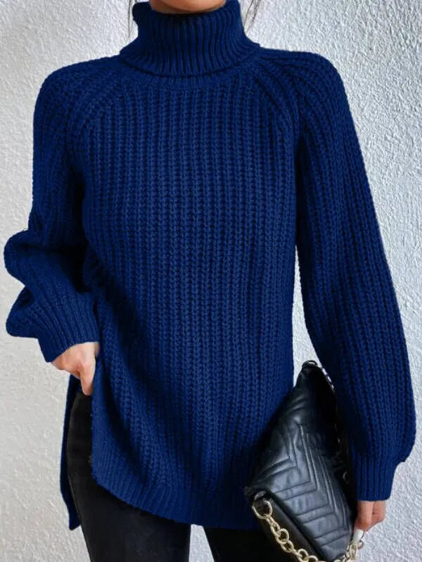 Dame Turtleneck Genser med Raglan-Ermer 10