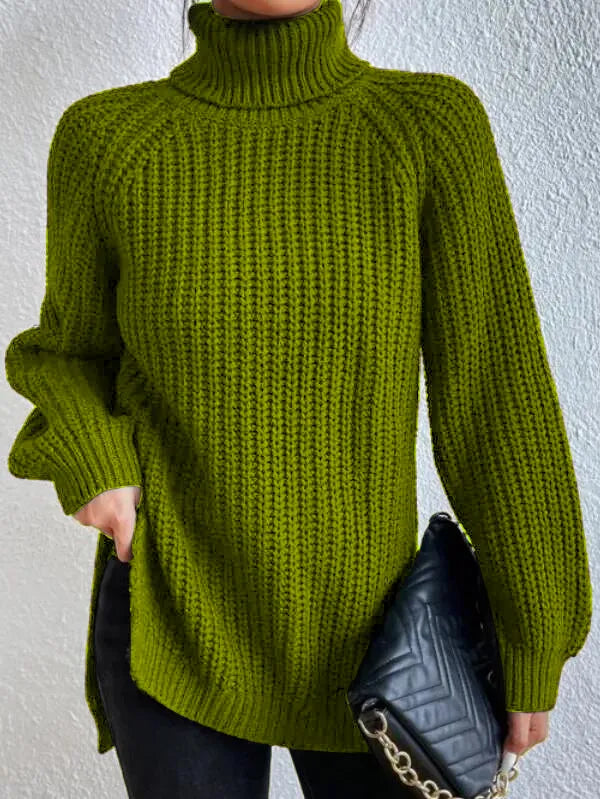 Dame Turtleneck Genser med Raglan-Ermer 12