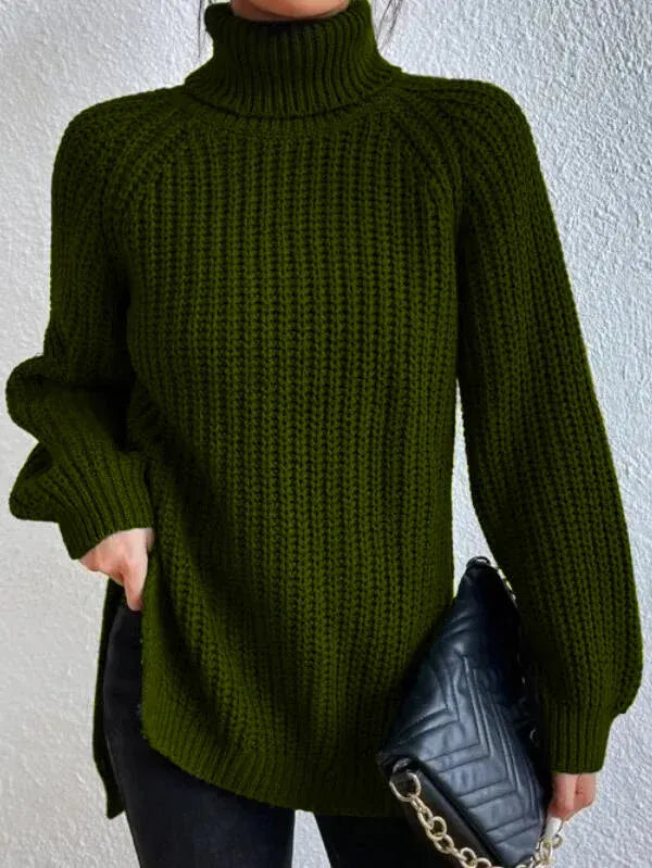 Dame Turtleneck Genser med Raglan-Ermer 14